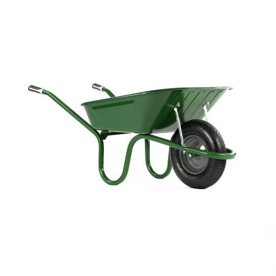 Haemmerlin Green 90ltr Original Pnuematic Wheelbarrow
