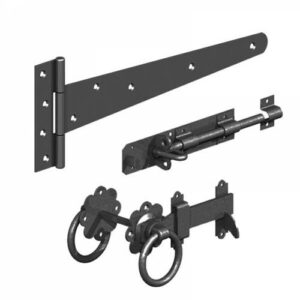Birkdale 450mm E/Blac GM S/Gate Kit (Ring Gate Latch) P