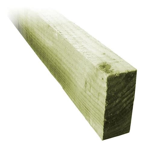38mm x 88mm x 3.6m Treated Green Fence Backing Rail