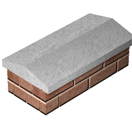 600 x 280 TWICE WEATHERED COPING (saddle back) – view 3
