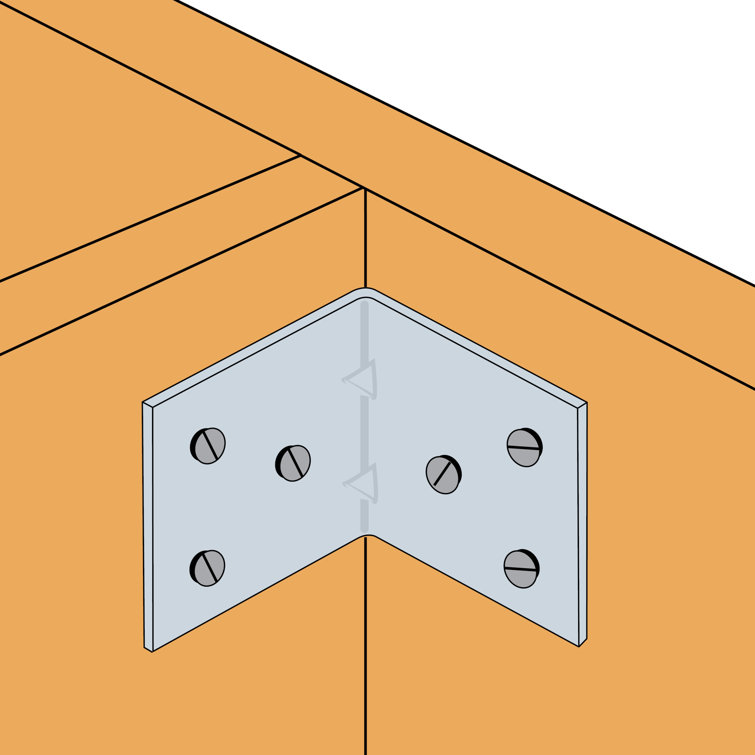 Simpson EA444/2C50 Light Reinforced Angle Bracket – view 2