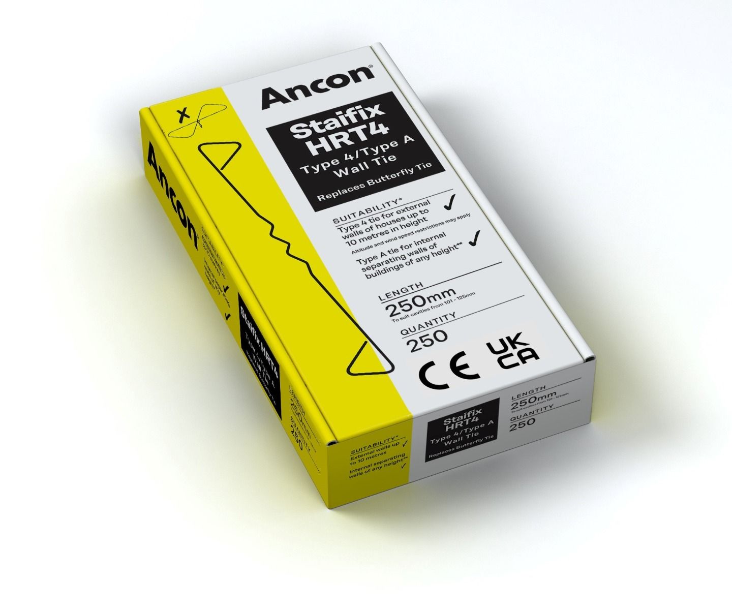 HRT4 - 225MM WALL TIES 250/BOX