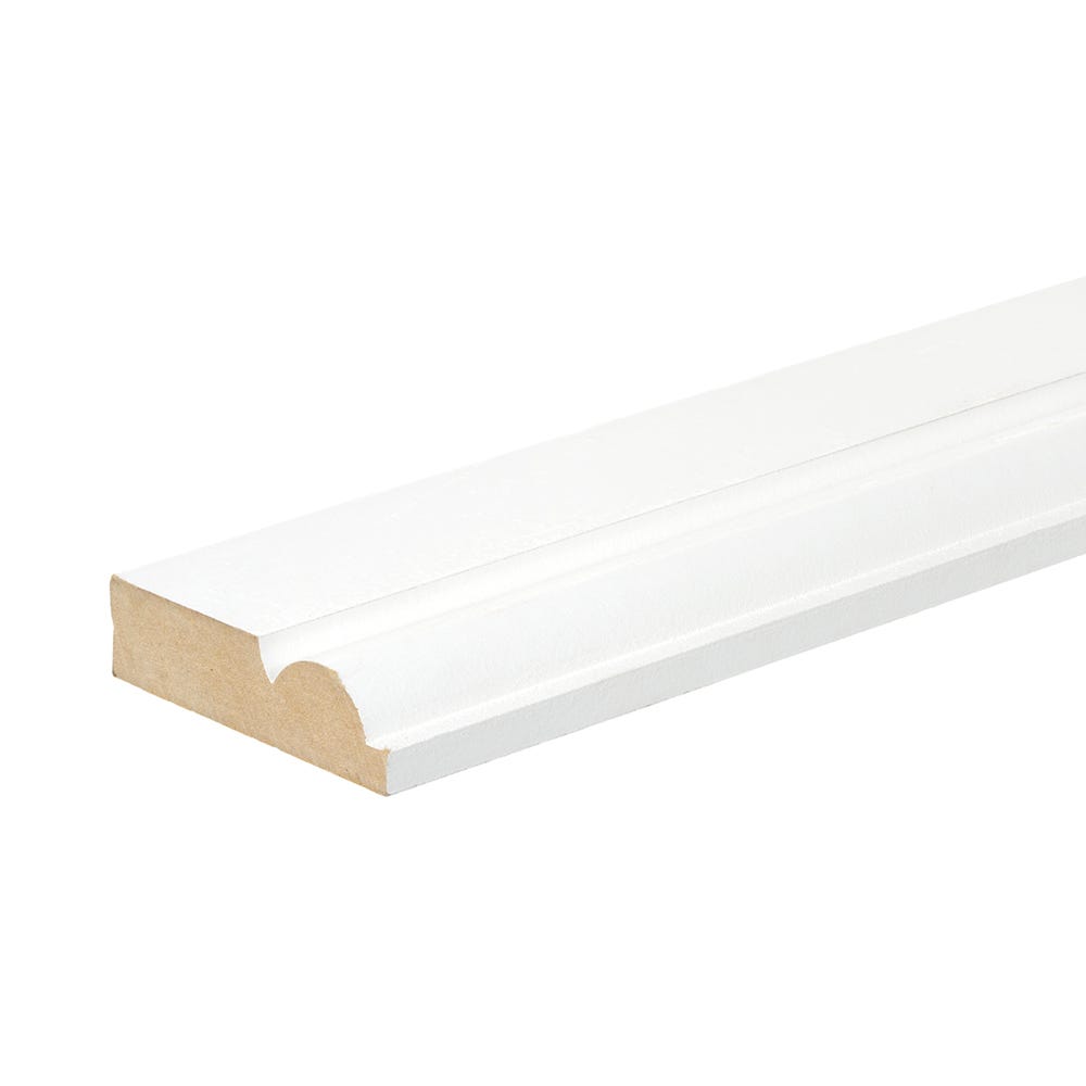 White Primed MDF Torus Architrave 18 x 68 x 4.4mtr – view 2