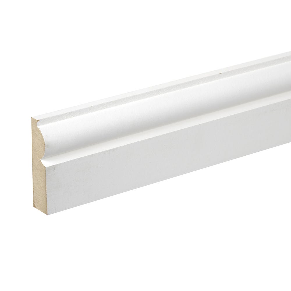 White Primed MDF Torus Architrave 18 x 68 x 4.4mtr – view 3