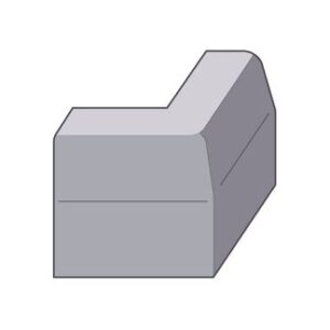 Plasmor H/Batt Kerb External Charcoal Angle