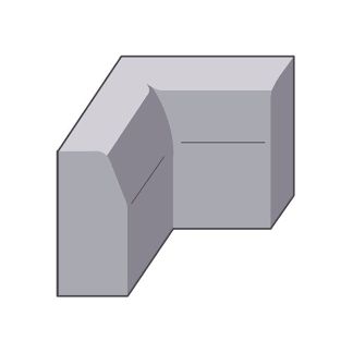 Plasmor Charcoal H/Batt Internal Kerb