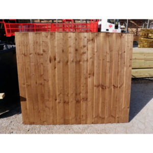 Vertical Lap Heavy Duty Fence Panel Brown