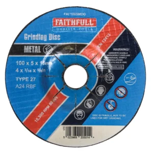 100MM X 1/4" X 5/8" DPC STEEL GRINDING DISC