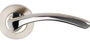 Arc Lever on R/Rose (Satin Nickel/Polished Chrome)