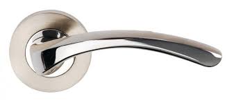Arc Lever on R/Rose (Satin Nickel/Polished Chrome)